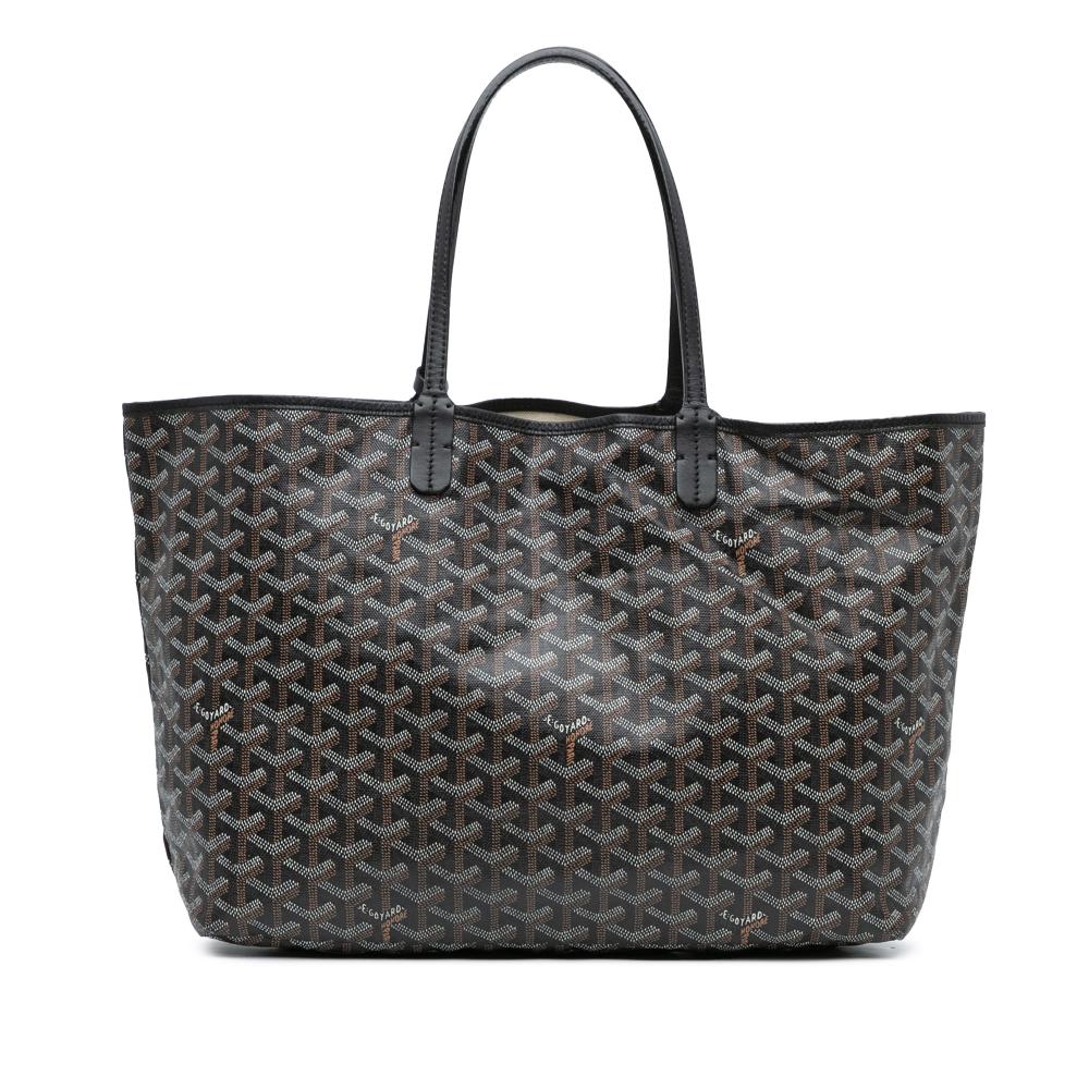 Goyard AB Goyard Black Coated Canvas Fabric Goyardine Saint Louis PM France