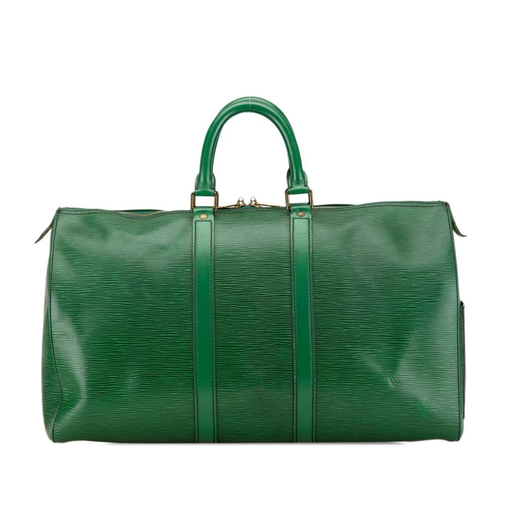 Louis Vuitton B Louis Vuitton Green Epi Leather Leather Epi Keepall 45 France