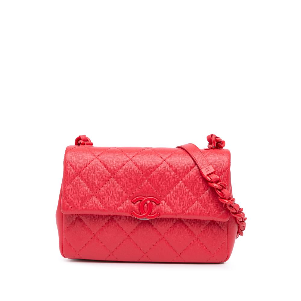 Chanel AB Chanel Pink Dark Pink Caviar Leather Leather Medium Caviar My Everything Flap Italy