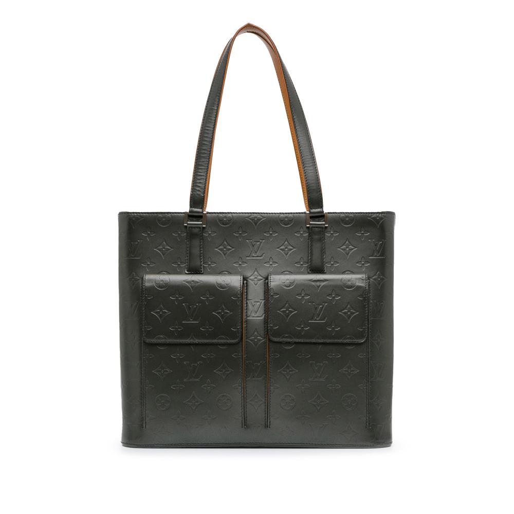 Louis Vuitton B Louis Vuitton Gray Dark Gray Calf Leather Monogram Mat Wilwood France