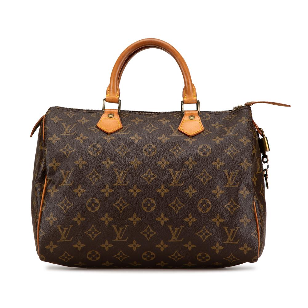 Louis Vuitton B Louis Vuitton Brown Monogram Canvas Canvas Monogram Speedy 30 France