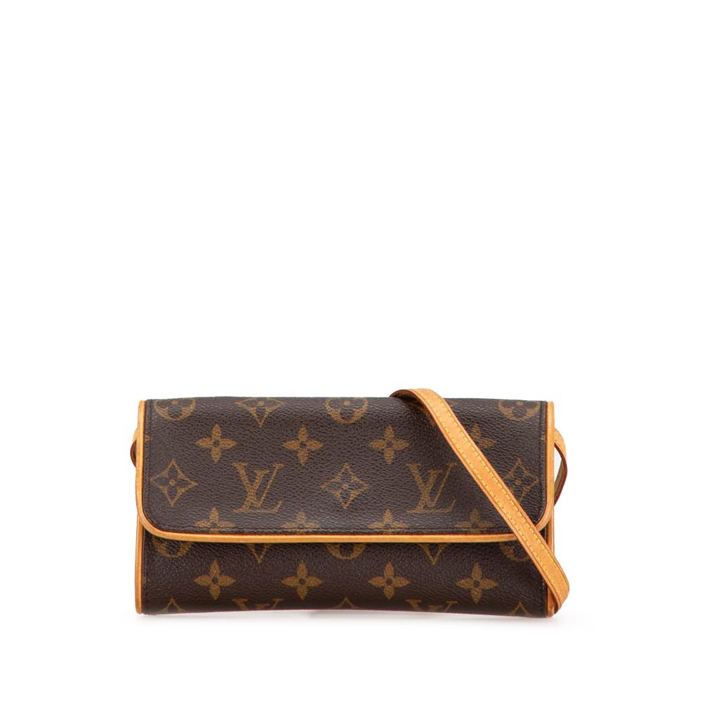 Louis Vuitton AB Louis Vuitton Brown Monogram Canvas Canvas Monogram Pochette Twin PM Spain