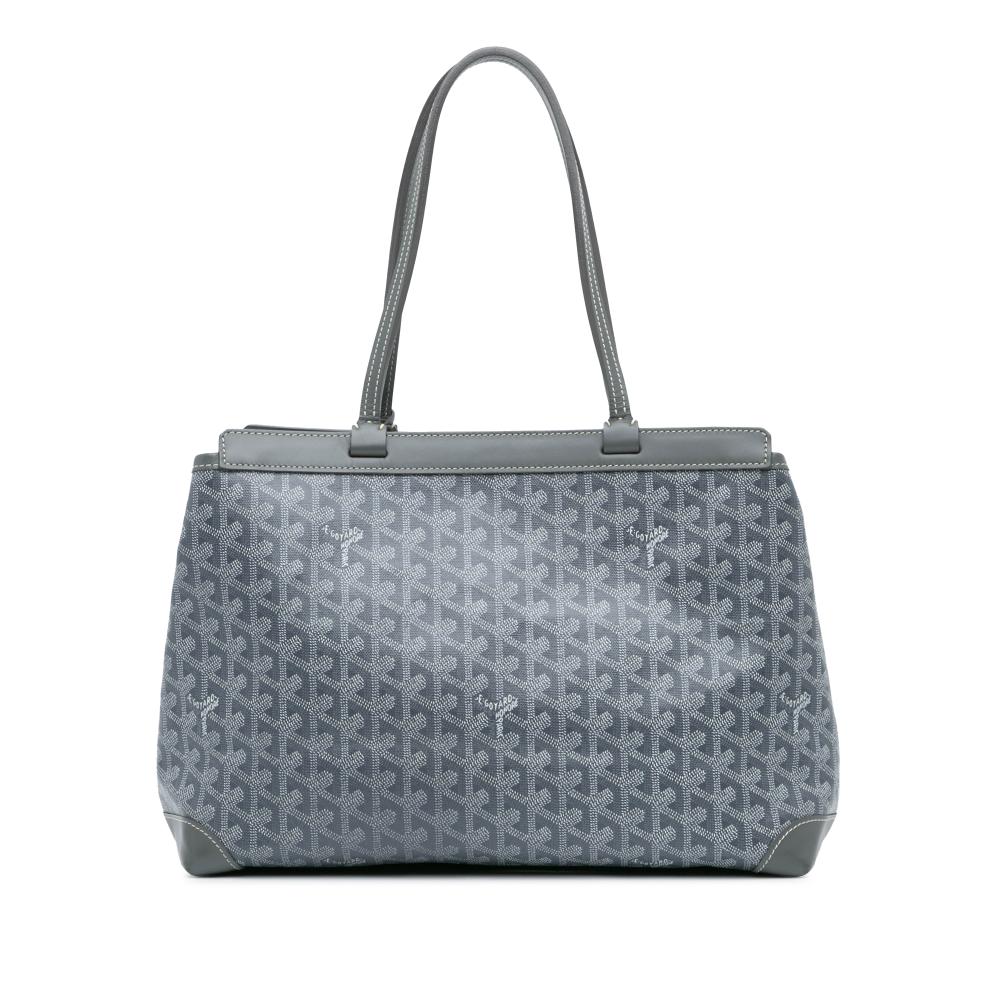 Goyard AB Goyard Gray Coated Canvas Fabric Goyardine Bellechasse PM France