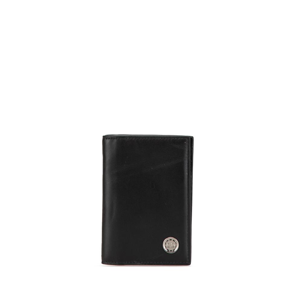 Christian Dior B Dior Black Calf Leather Bifold Wallet Italy