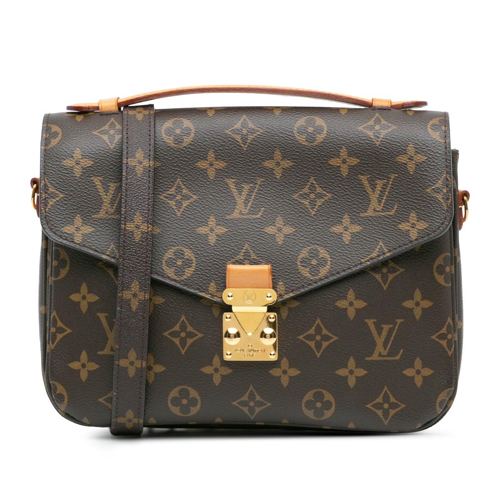 Louis Vuitton B Louis Vuitton Brown Monogram Canvas Canvas Monogram Pochette Metis France