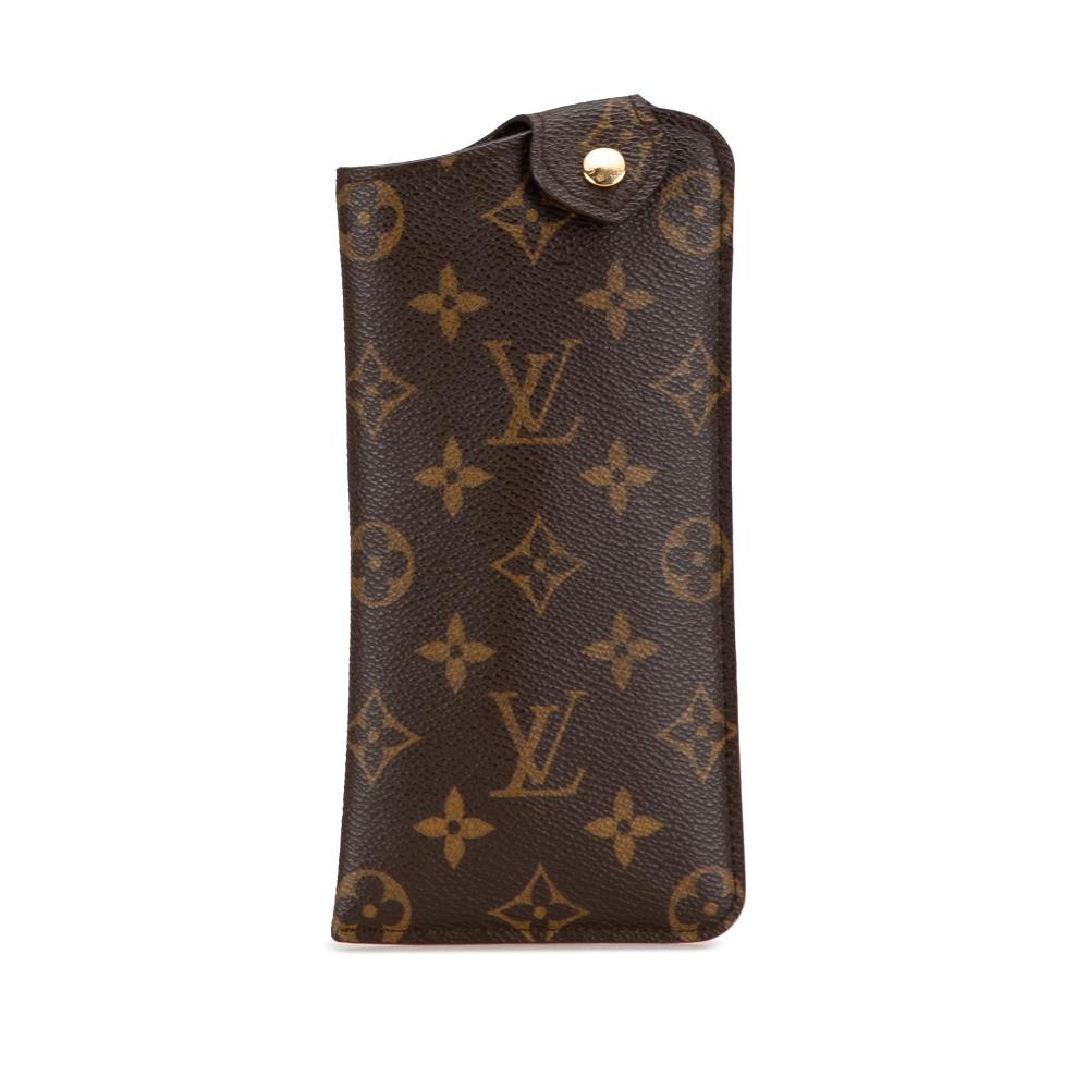 Louis Vuitton B Louis Vuitton Brown Monogram Canvas Canvas Monogram Etui Lunettes MM Sunglasses Case France