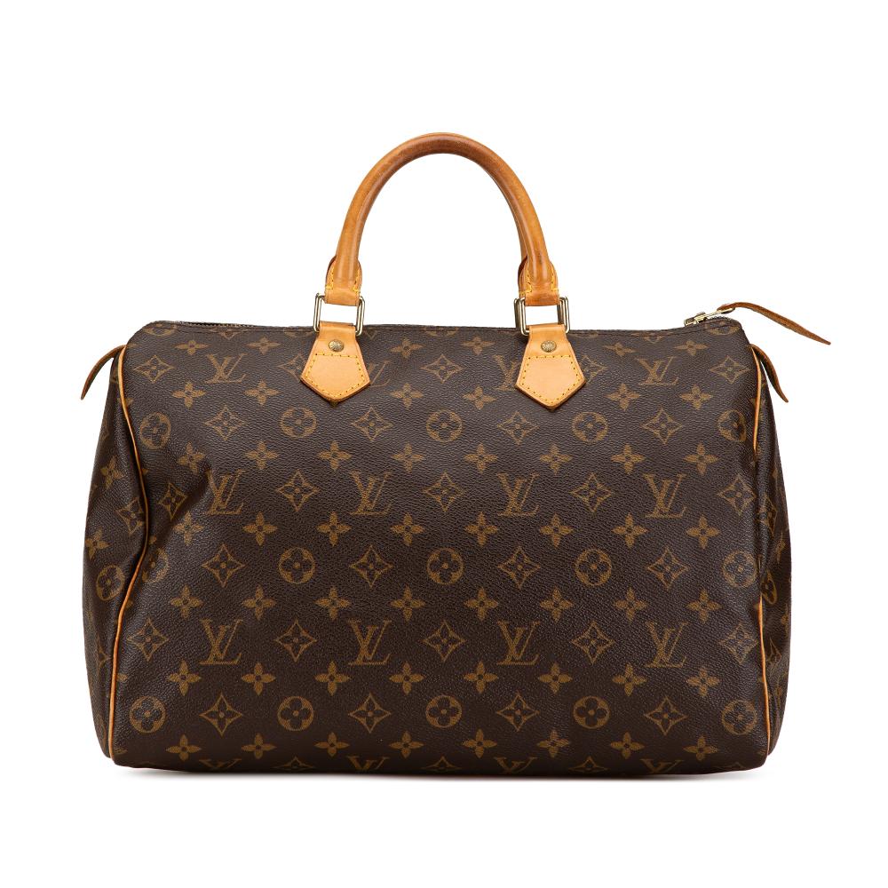 Louis Vuitton AB Louis Vuitton Brown Monogram Canvas Canvas Monogram Speedy 35 France