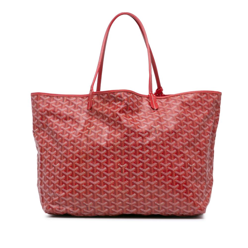 Goyard AB Goyard Red Coated Canvas Fabric Goyardine Saint Louis GM France