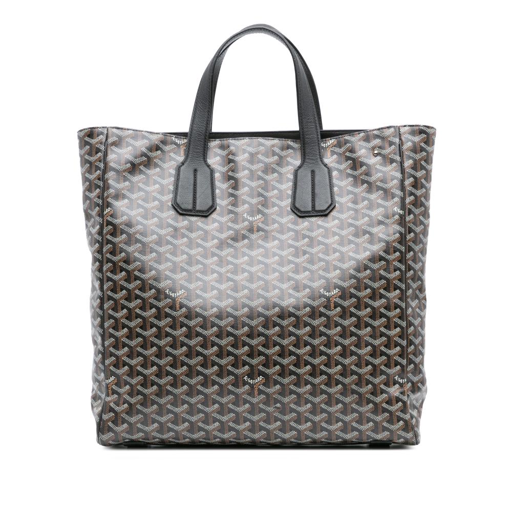 Goyard AB Goyard Black Coated Canvas Fabric Goyardine Voltaire France