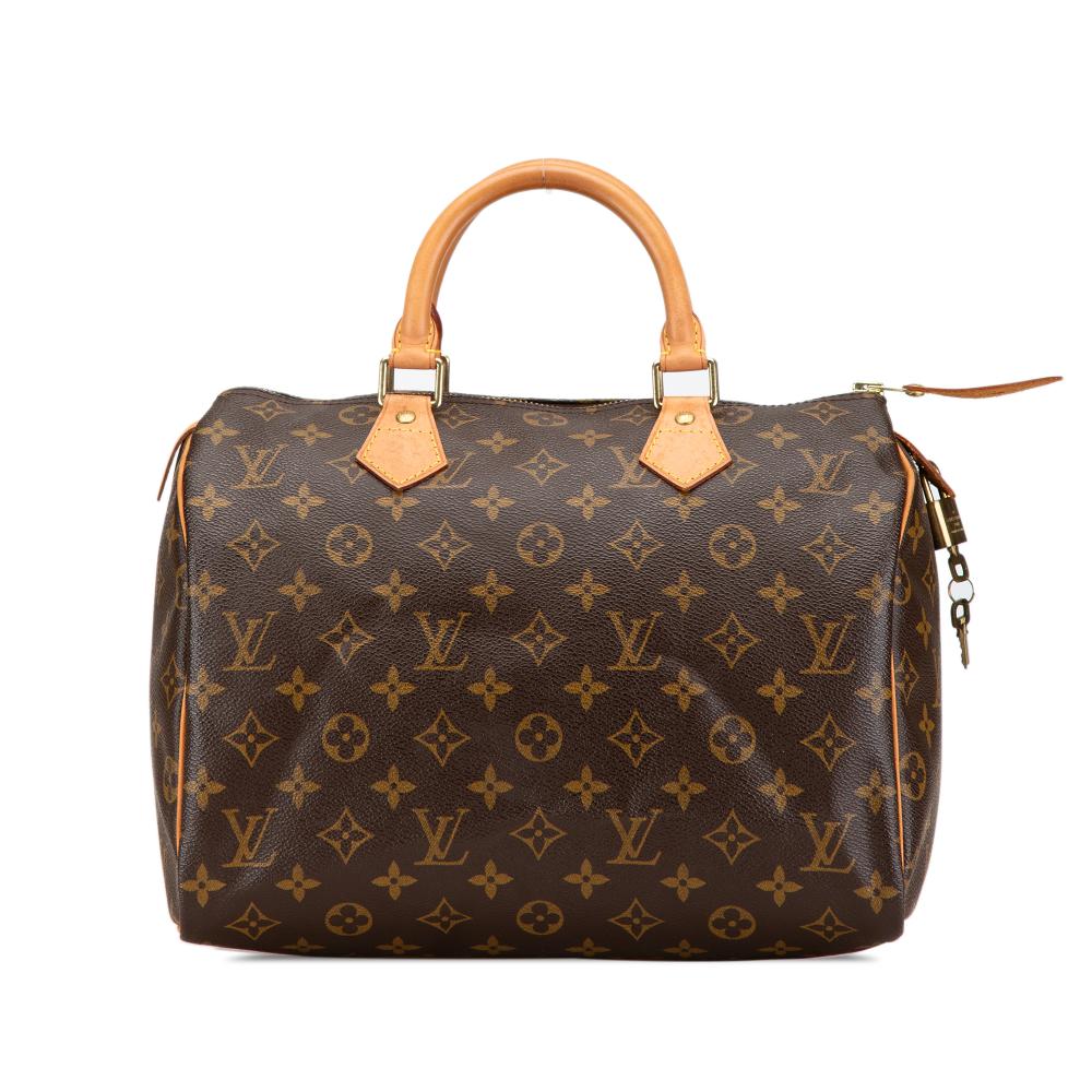 Louis Vuitton B Louis Vuitton Brown Monogram Canvas Canvas Monogram Speedy 30 France