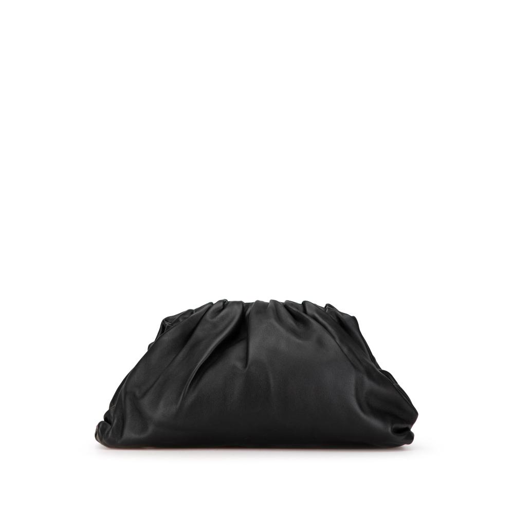 Bottega Veneta AB Bottega Veneta Black Lambskin Leather Leather Lambskin The Pouch Italy