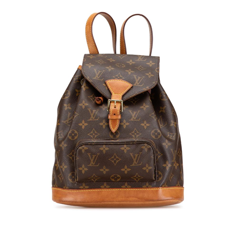 Louis Vuitton B Louis Vuitton Brown Monogram Canvas Canvas Monogram Montsouris MM France