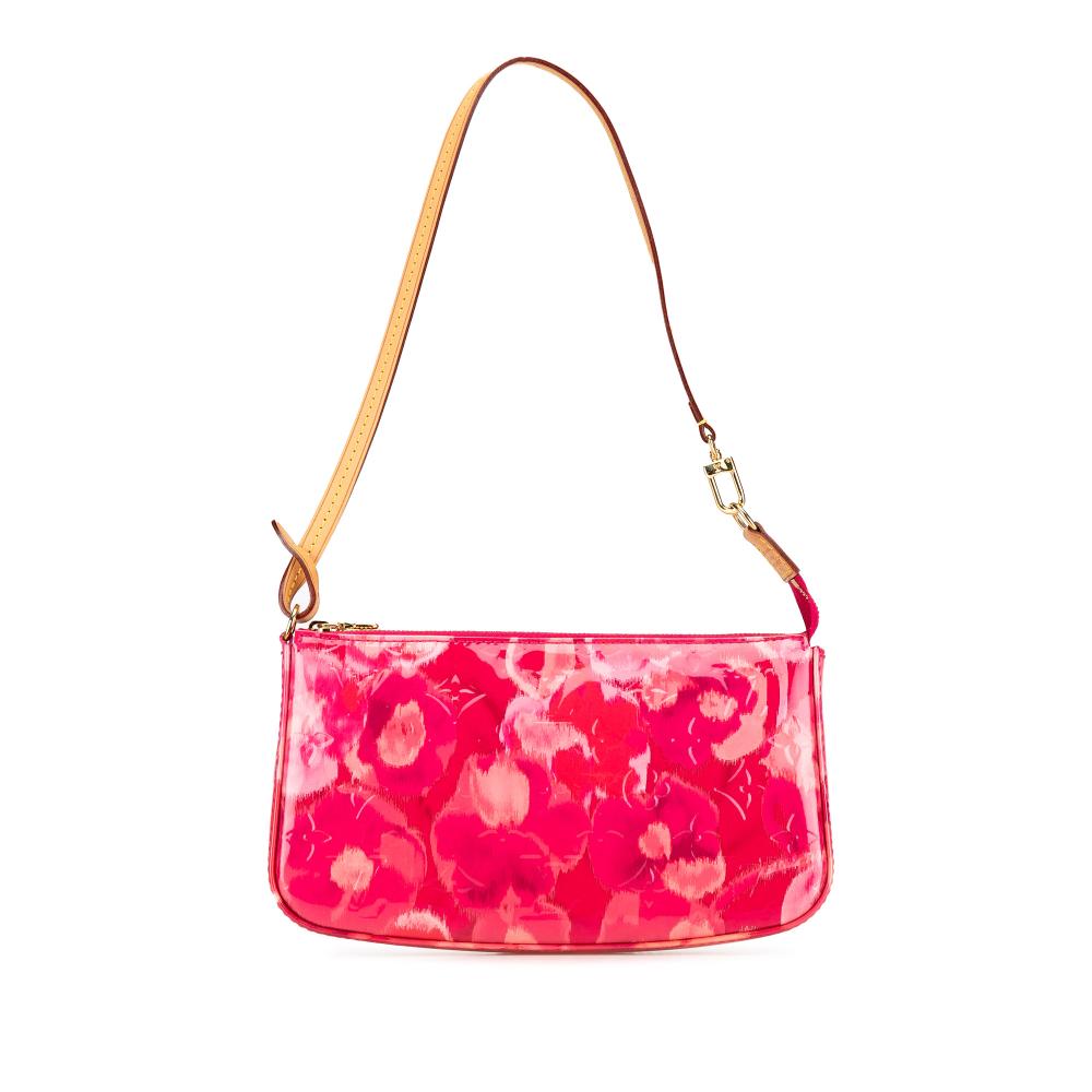 Louis Vuitton AB Louis Vuitton Pink Vernis Leather Leather Monogram Vernis Ikat Pochette Accessoires France