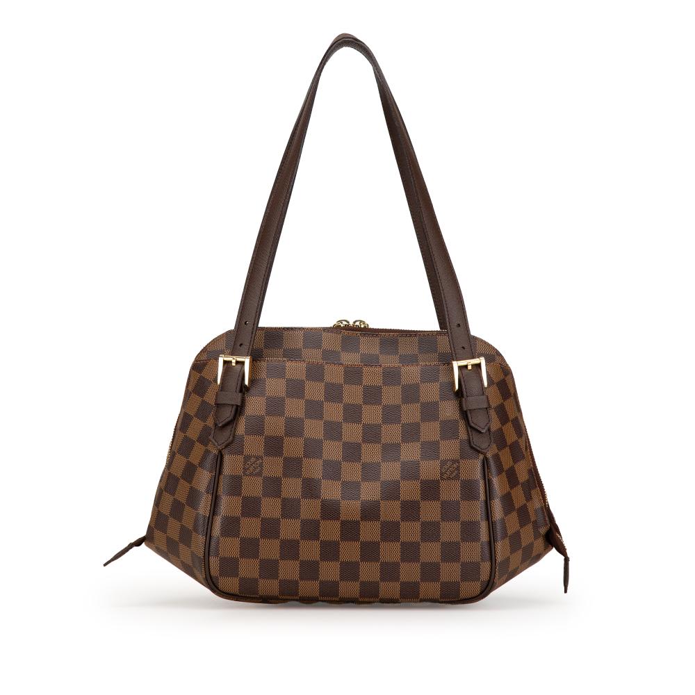 Louis Vuitton B Louis Vuitton Brown Damier Canvas Canvas Damier Ebene Belem MM France