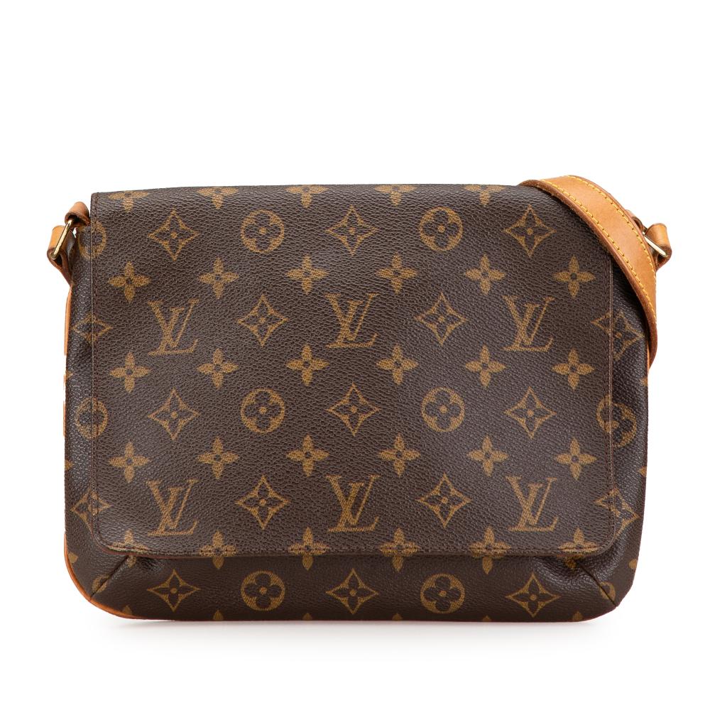 Louis Vuitton B Louis Vuitton Brown Monogram Canvas Canvas Monogram Musette Tango Short Strap France