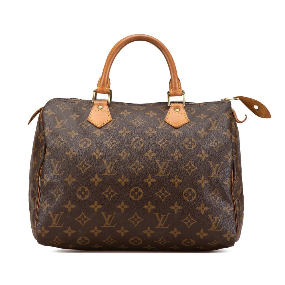 Louis Vuitton B Louis Vuitton Brown Monogram Canvas Canvas Monogram Speedy 30 France