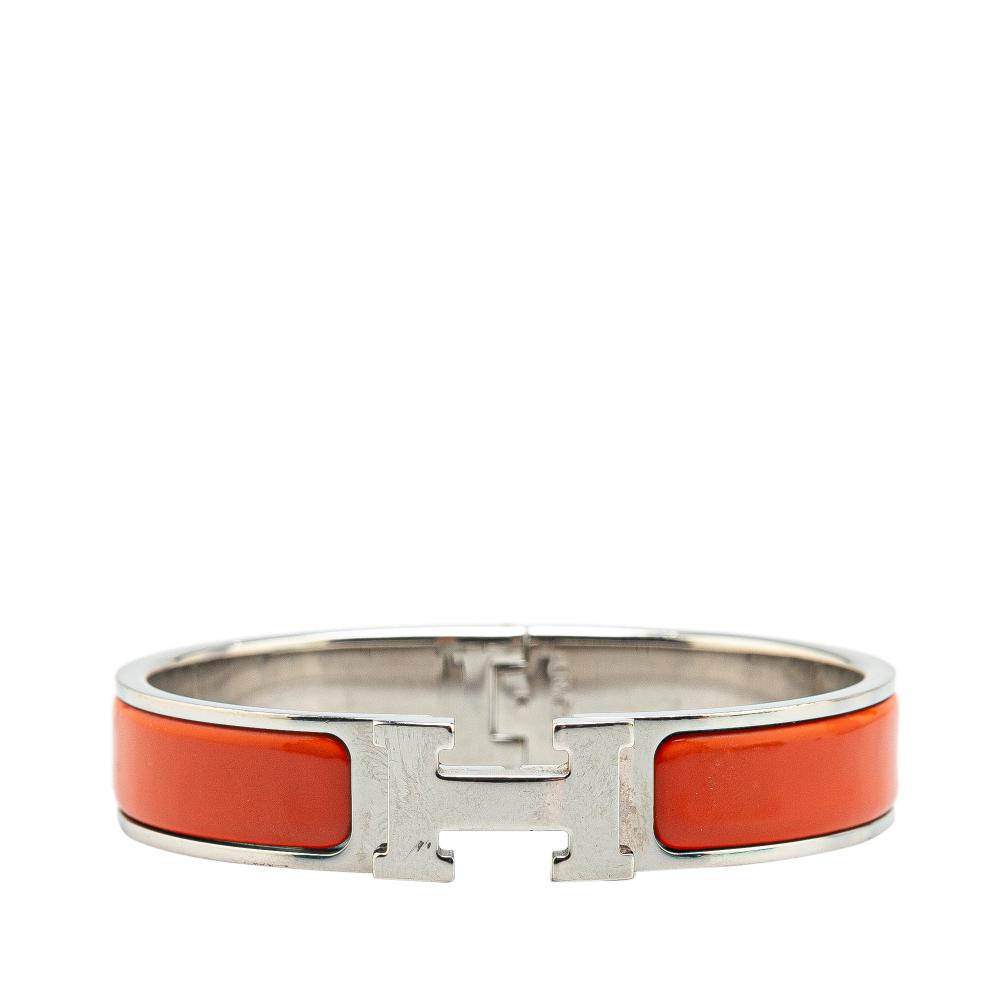 Hermès AB Hermès Orange Enamel Other Narrow Clic Clac H Bracelet PM France