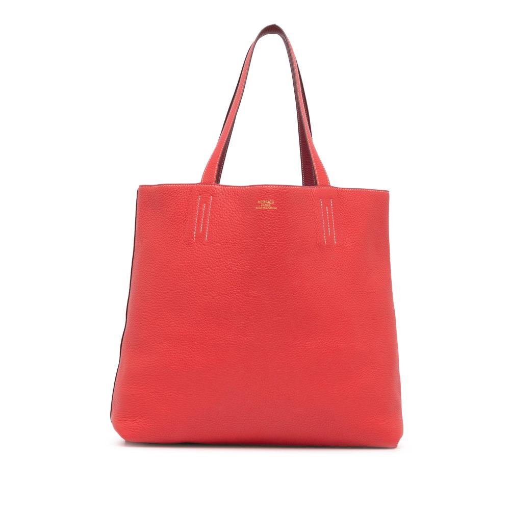 Hermès B Hermès Red Calf Leather Clemence Double Sens 36 France