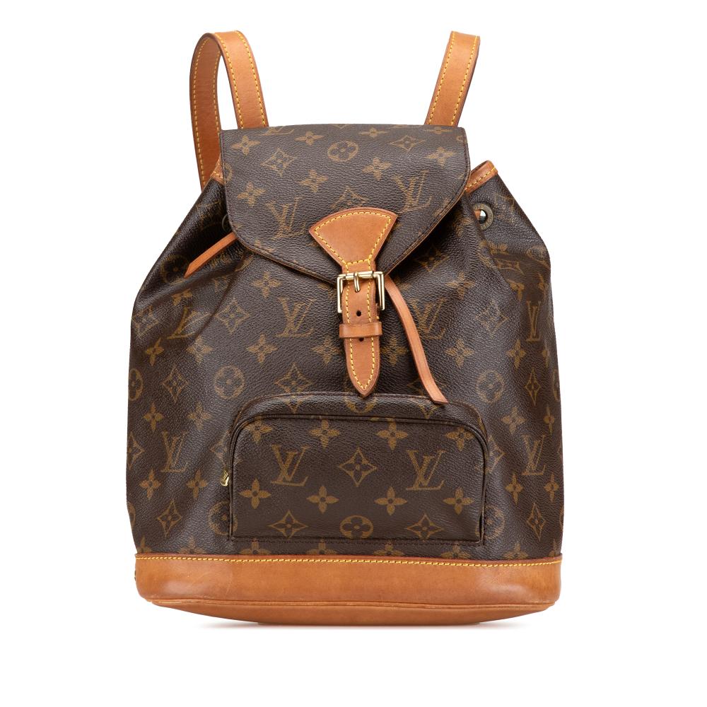 Louis Vuitton B Louis Vuitton Brown Monogram Canvas Canvas Monogram Montsouris MM France