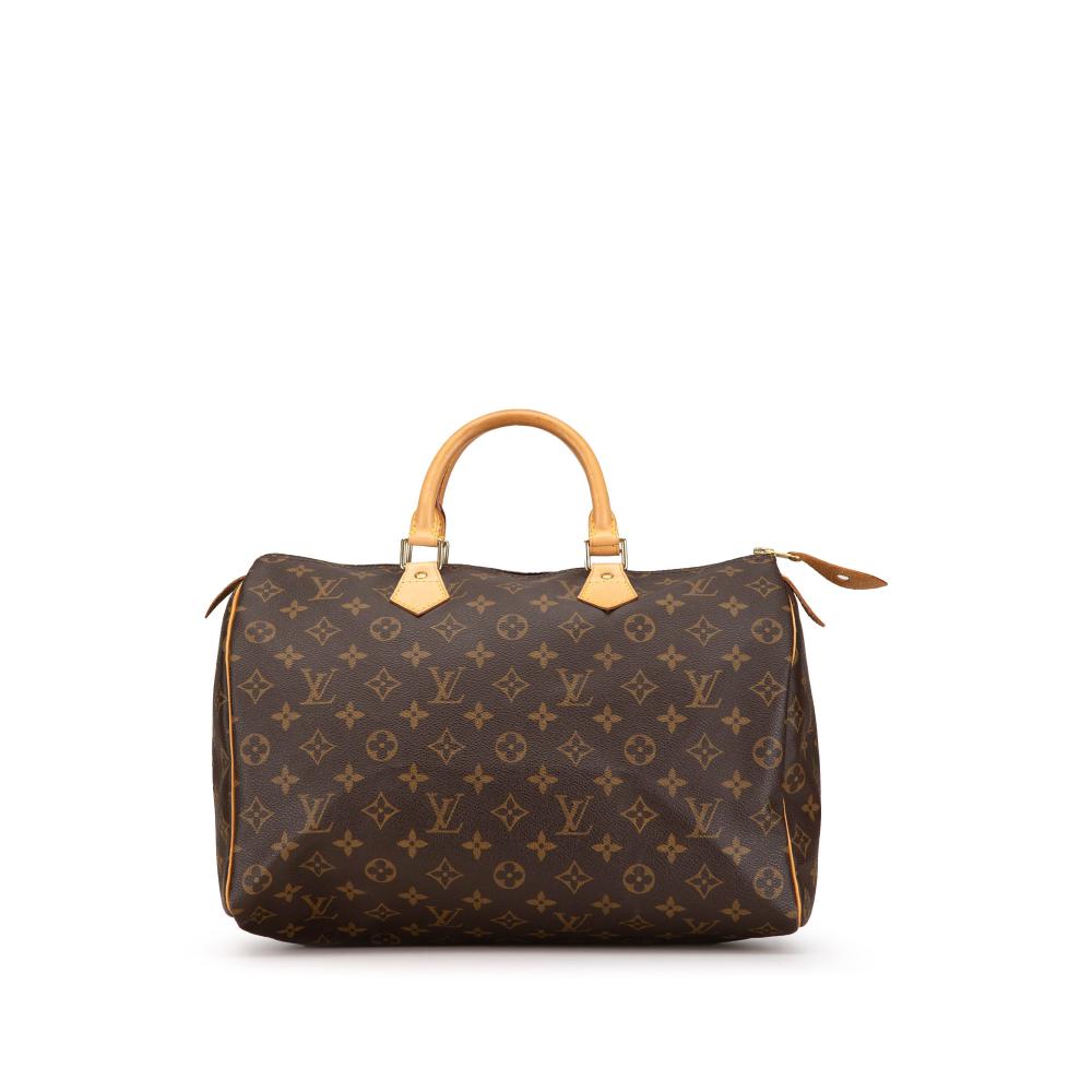 Louis Vuitton AB Louis Vuitton Brown Monogram Canvas Canvas Monogram Speedy 35 France