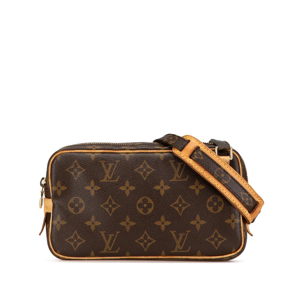 Louis Vuitton B Louis Vuitton Brown Monogram Canvas Canvas Monogram Pochette Marly Bandouliere France