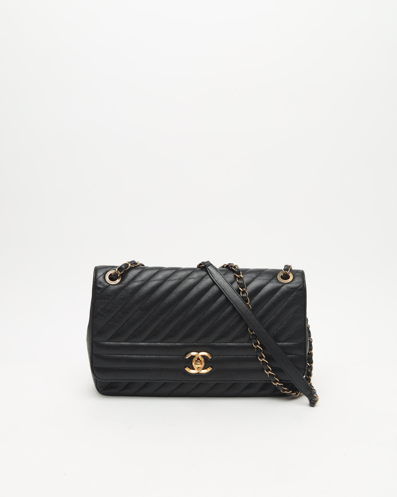 Chanel Caviar Diagonal Flap Bag