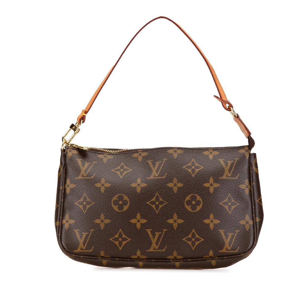 Louis Vuitton AB Louis Vuitton Brown Monogram Canvas Canvas Monogram Pochette Accessoires United States