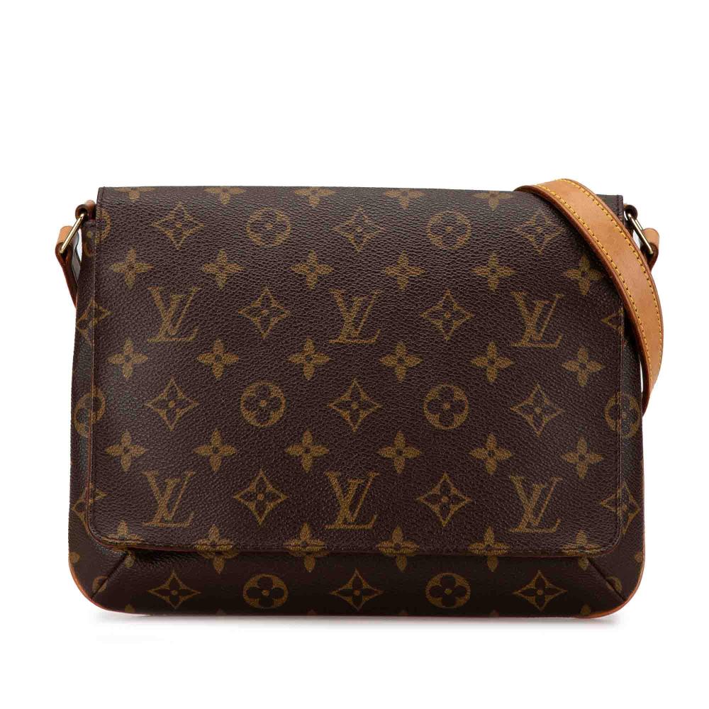 Louis Vuitton B Louis Vuitton Brown Monogram Canvas Canvas Monogram Musette Tango Short Strap France