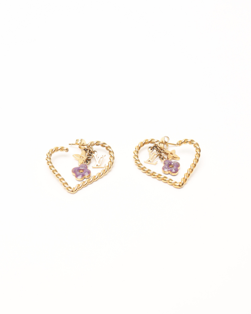 Louis Vuitton Boucle de Reuille Sweet Monogram Earrings