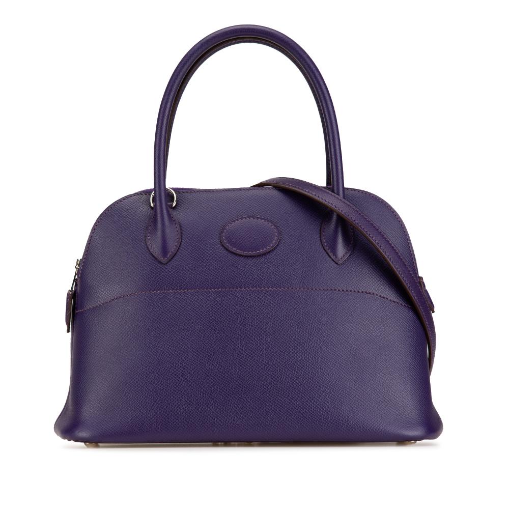 Hermès B Hermès Purple Calf Leather Epsom Bolide 27 France