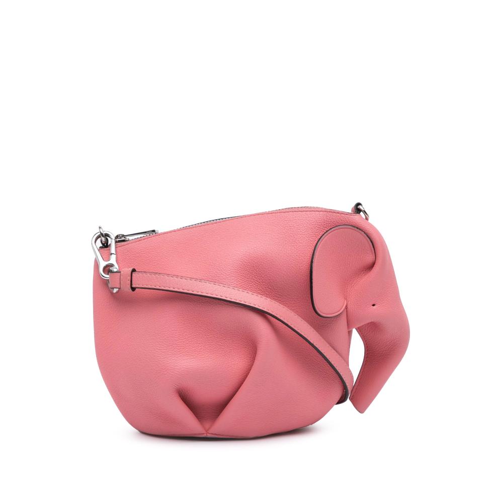 Loewe B LOEWE Pink Calf Leather Mini Elephant Crossbody Spain