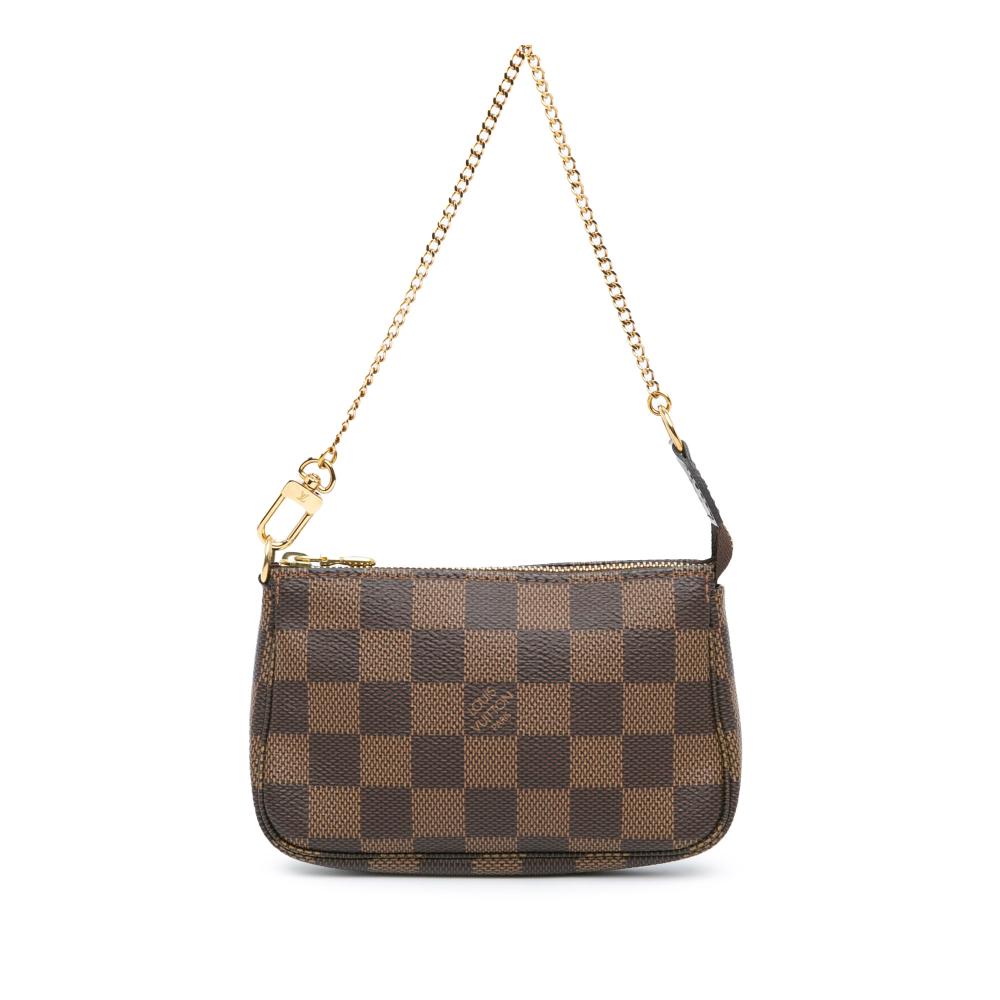 Louis Vuitton AB Louis Vuitton Brown Damier Canvas Canvas Damier Ebene Mini Pochette Accessoires France