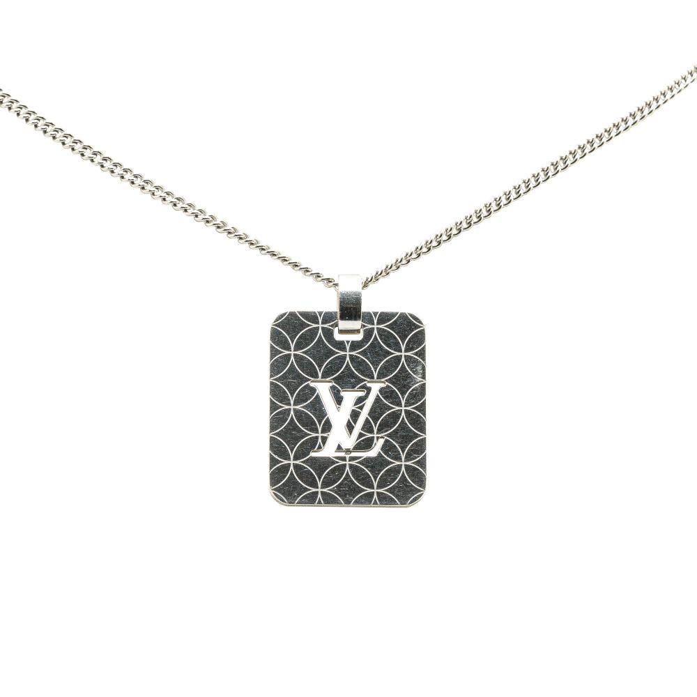 Louis Vuitton B Louis Vuitton Silver Brass Metal Pendentif Champs Elysees Necklace Switzerland