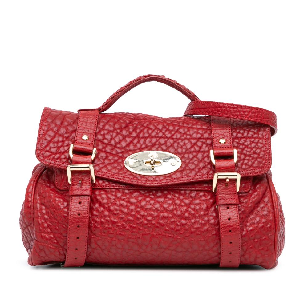 Mulberry B Mulberry Red Calf Leather Shrunken skin Alexa Satchel United Kingdom