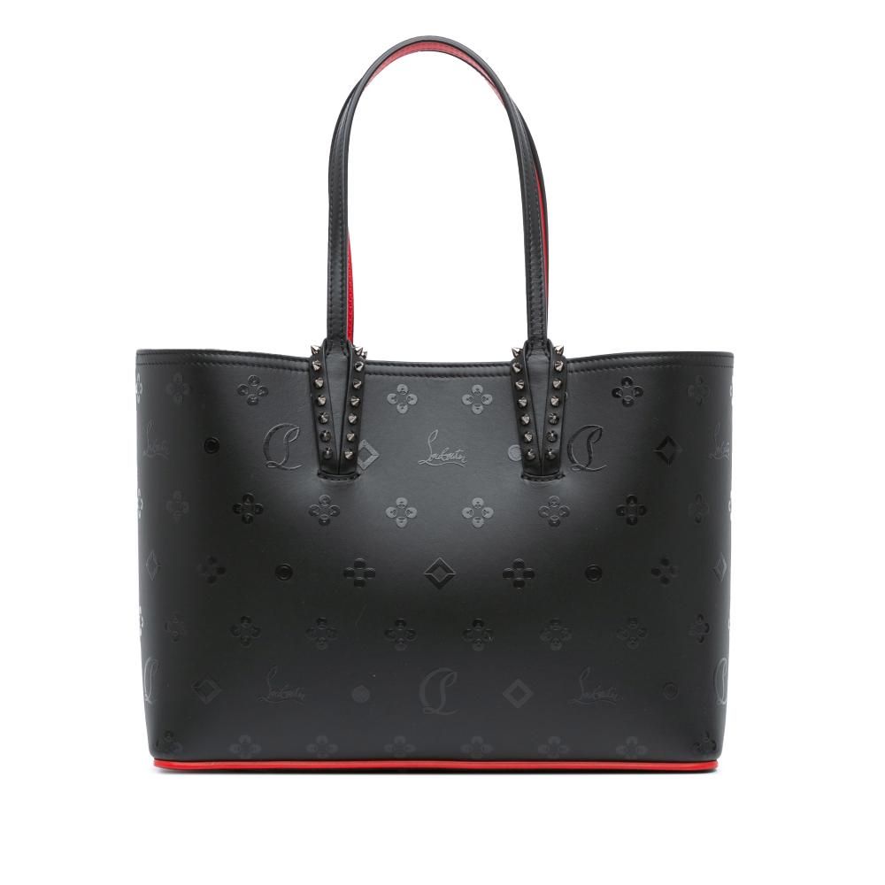 Christian Louboutin AB Christian Louboutin Black Calf Leather skin Loubinthesky Cabata Tote Italy