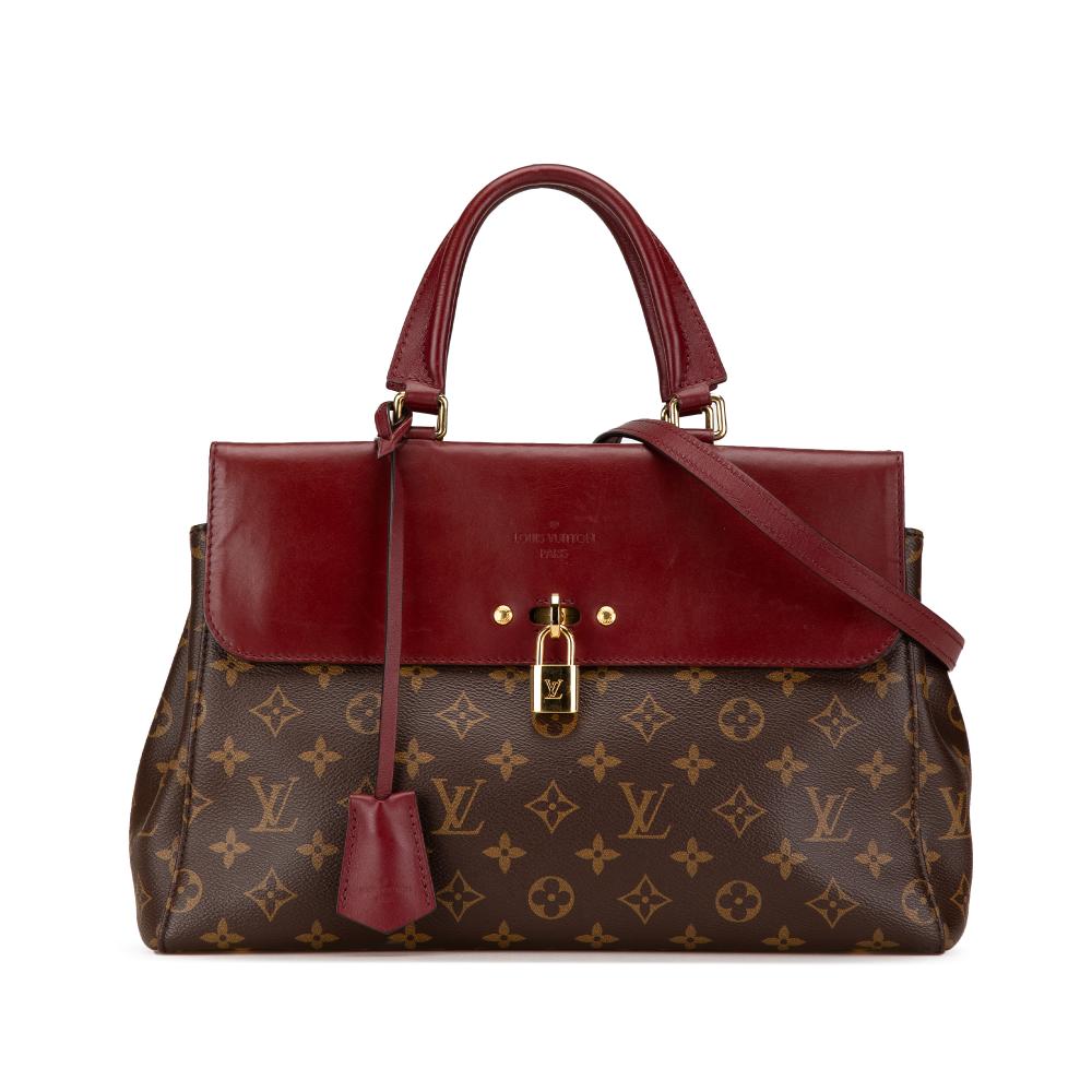 Louis Vuitton B Louis Vuitton Brown with Red Burgundy Monogram Canvas Canvas Monogram Venus France