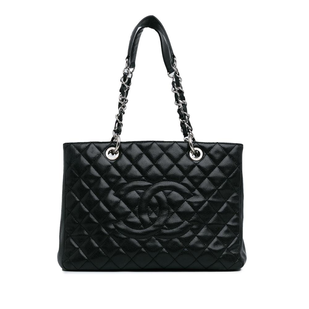 Chanel B Chanel Black Caviar Leather Leather Caviar Grand Shopping Tote Italy