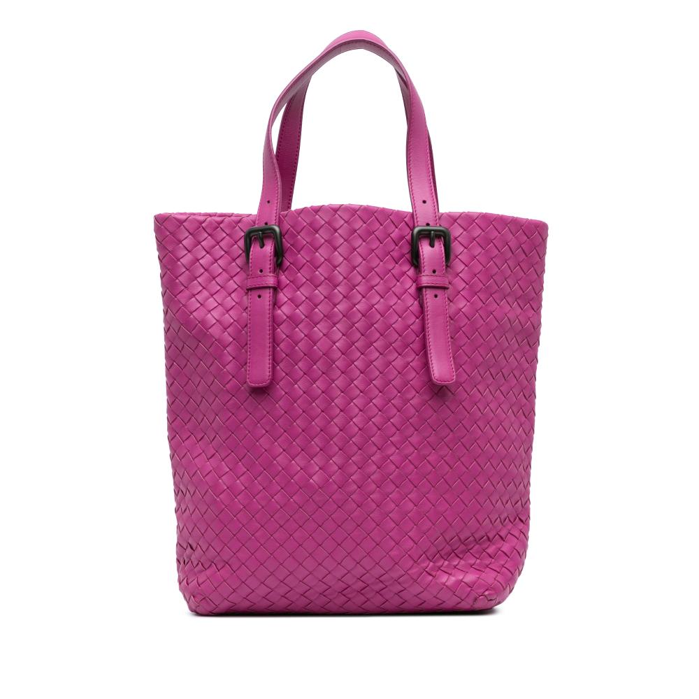 Bottega Veneta B Bottega Veneta Pink Dark Pink Nappa Leather Leather Nappa Intrecciato Tote Italy