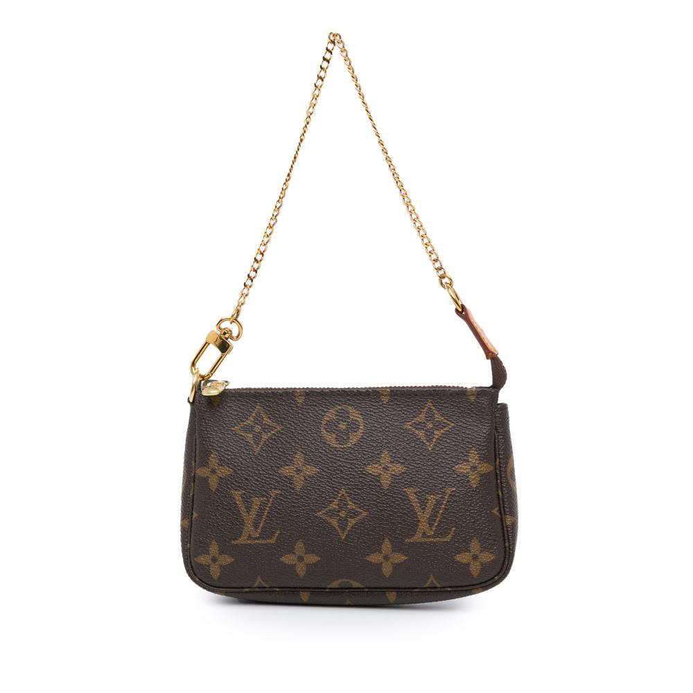 Louis Vuitton B Louis Vuitton Brown Monogram Canvas Canvas Monogram Mini Pochette Accessoires France