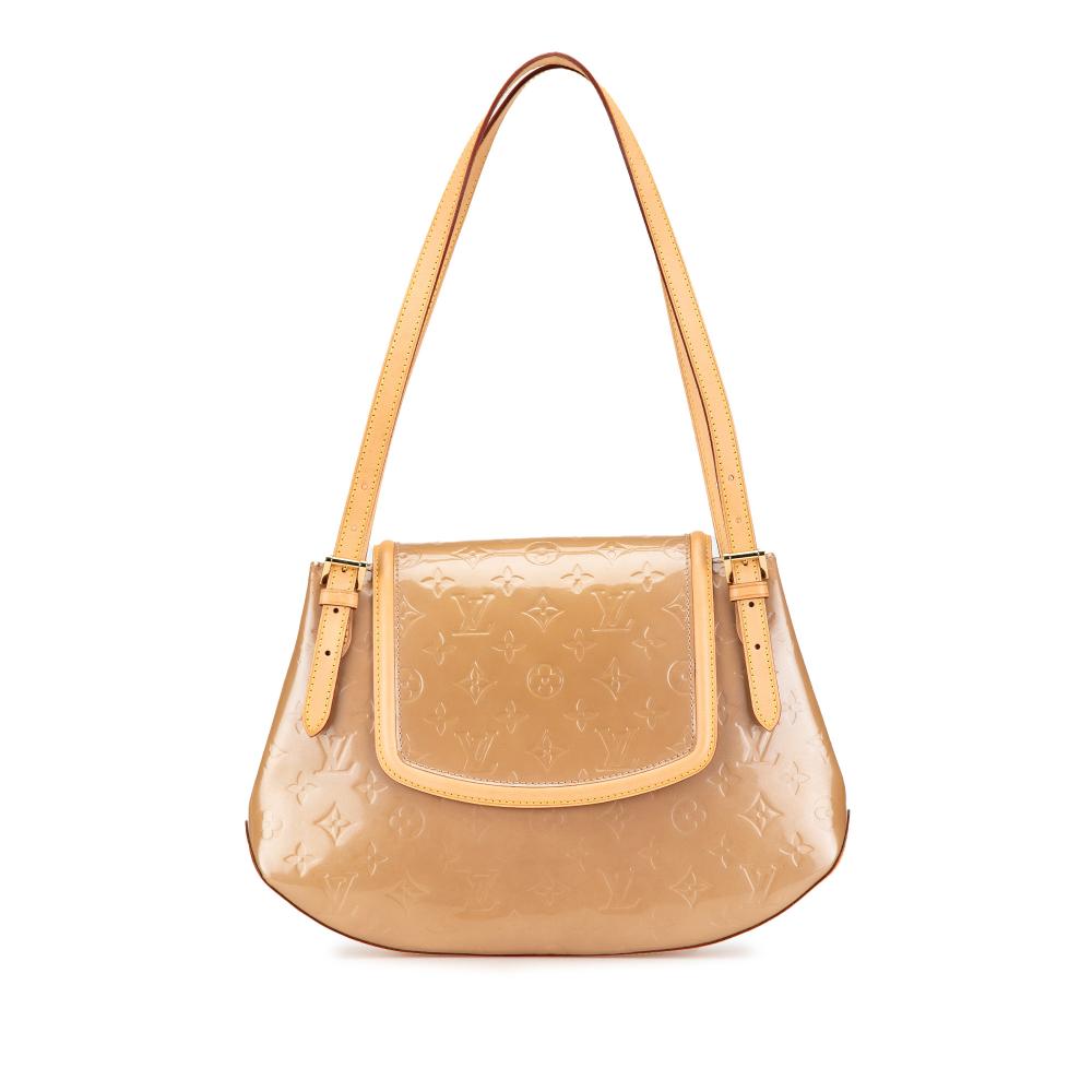 Louis Vuitton B Louis Vuitton Brown Beige Vernis Leather Leather Monogram Vernis Biscayne Bay GM France