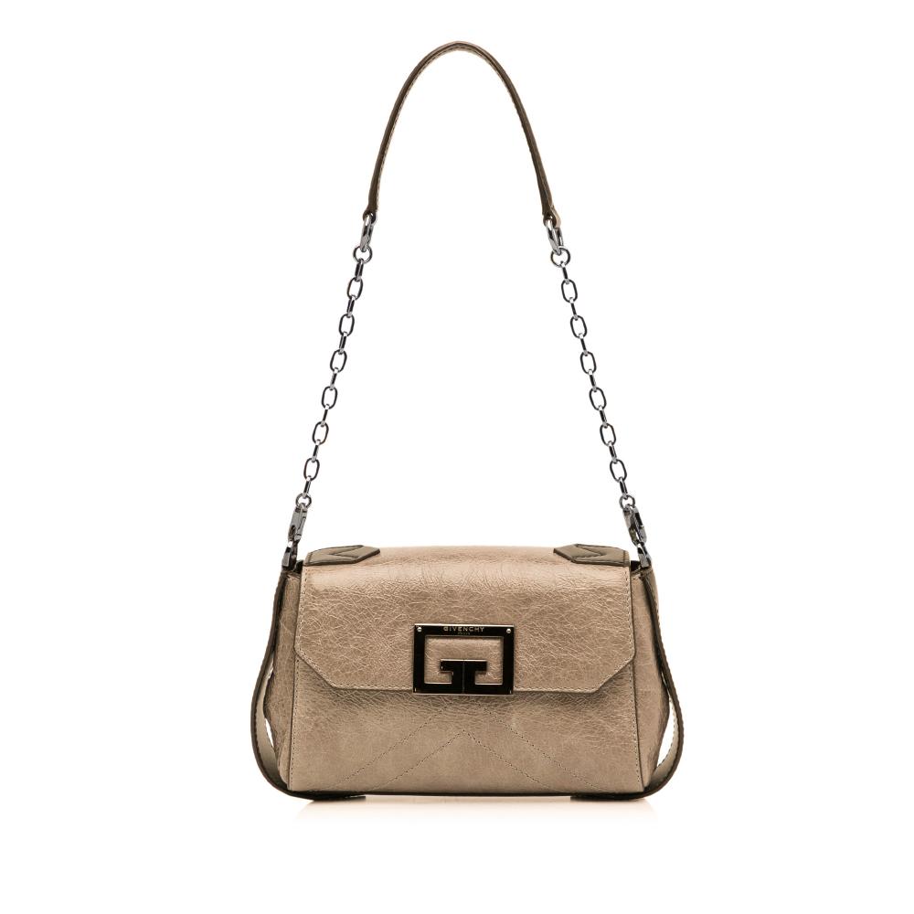 Givenchy AB Givenchy Brown Light Brown Calf Leather Small Crinkled skin ID Convertible Bag Italy