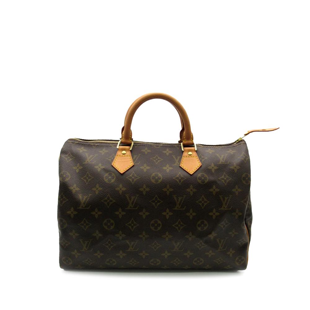 Louis Vuitton B Louis Vuitton Brown Monogram Canvas Canvas Monogram Speedy 35 France