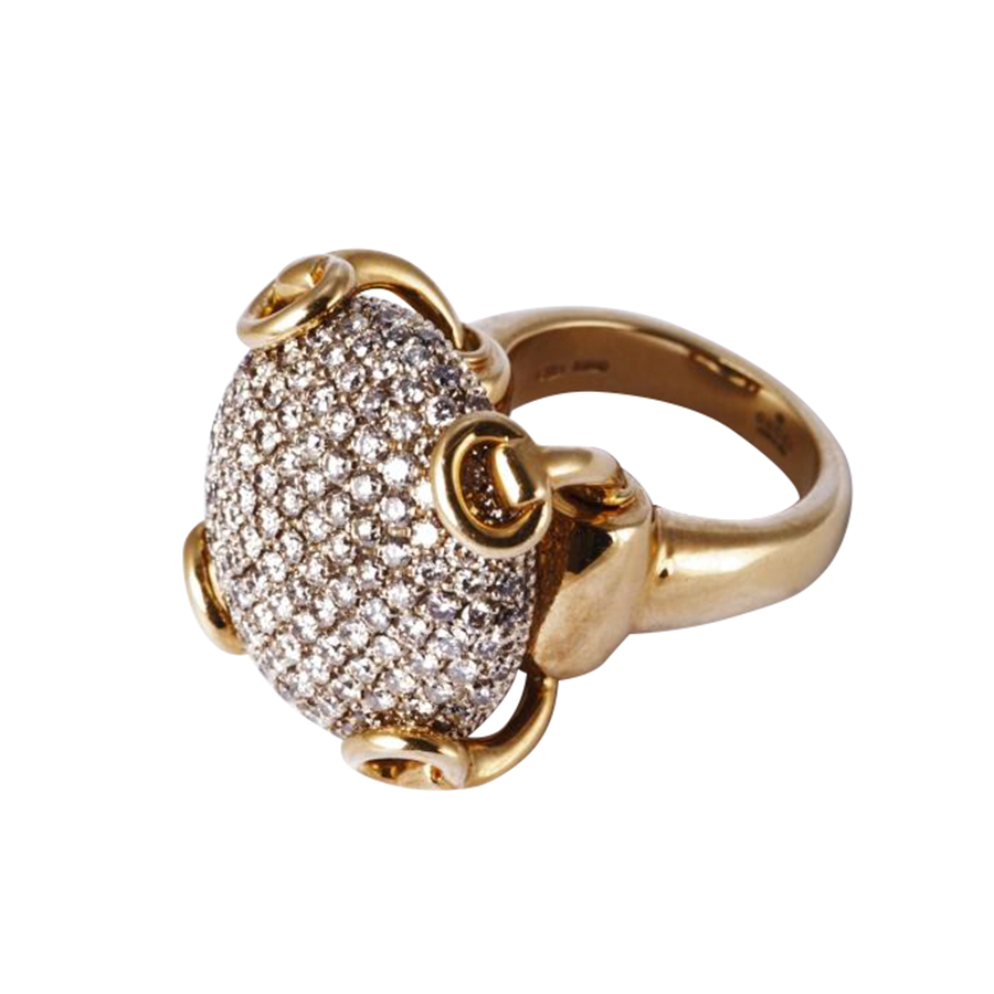 gucci horsebit cocktail ring