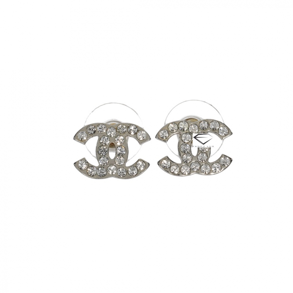 Chanel  2021 Gold Large Hoop CC Logo Earrings  All The Dresses