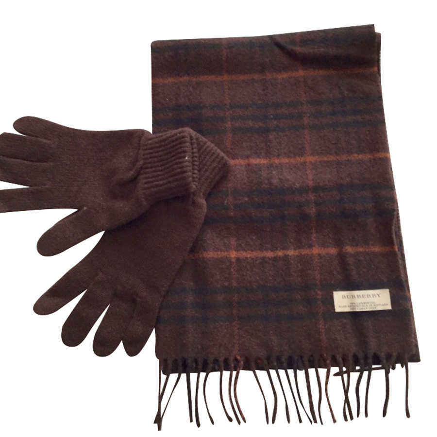 burberry scarf and gloves