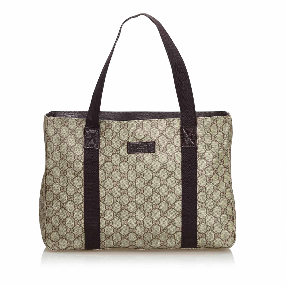 Gucci coated canvas online tote