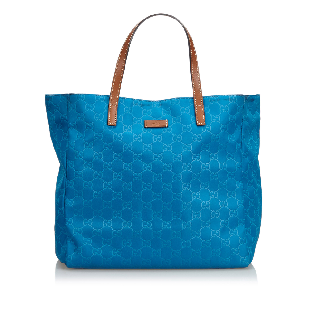 Gucci blue best sale tote bag