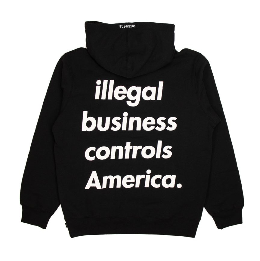 Supreme illegal business store hooded sweatshirt