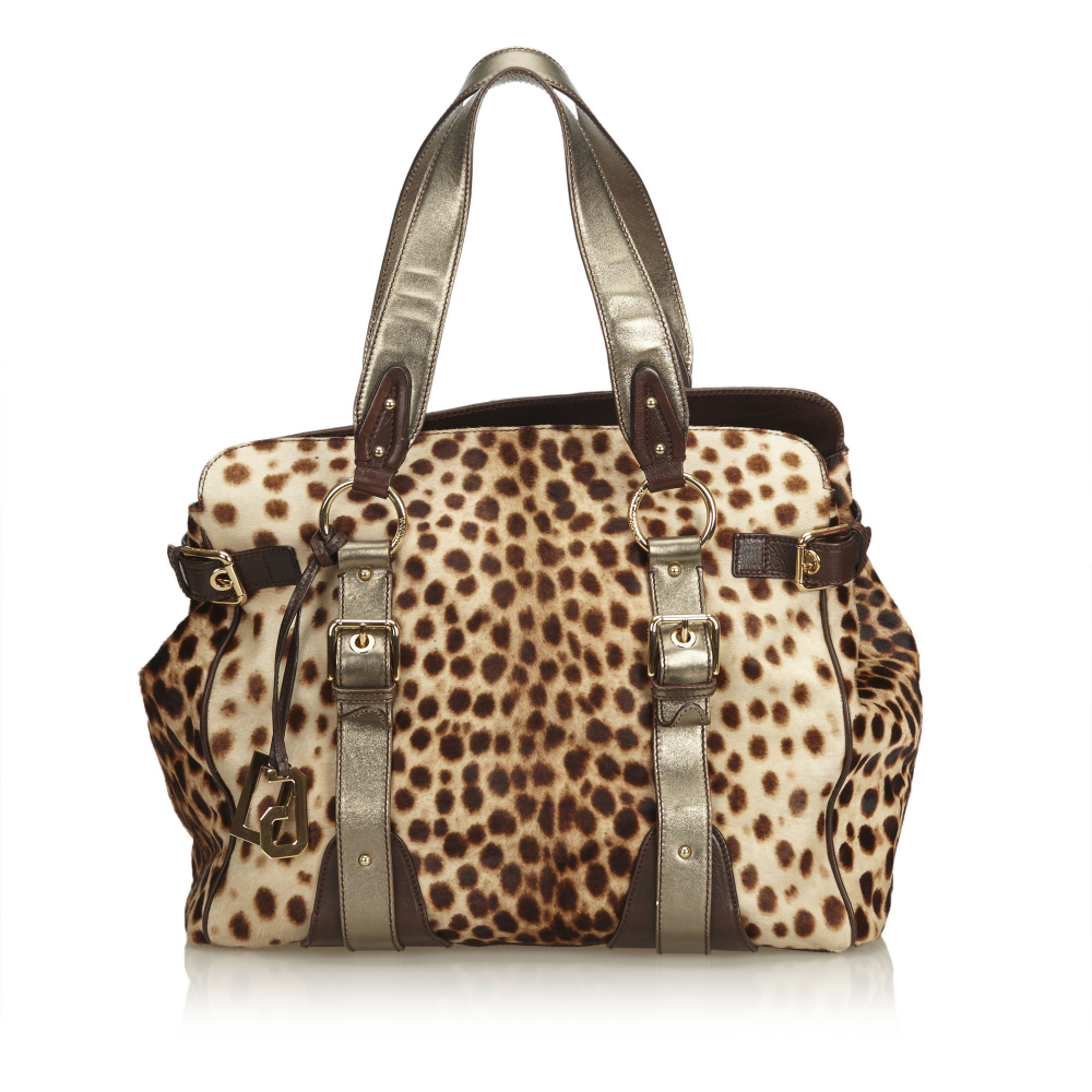 Dolce&Gabbana Leopard Printed Ponyhair Tote