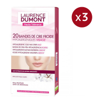 Laurence Dumont France 'Hypoallergeniques' Wachsstreifen für das Gesicht - 20 Stücke, 3 Pack